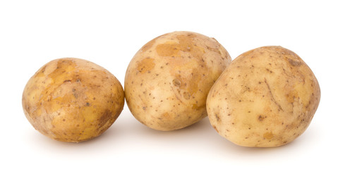 new potato tuber isolated on white background cutout