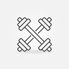 Dumbbells thin line icon