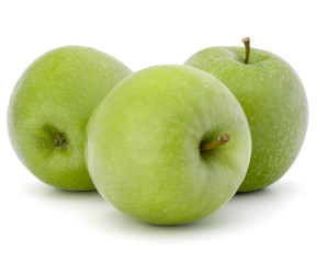 green apple isolated on white background cutout