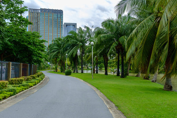 Green nature on public park