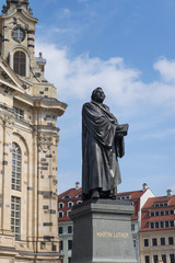 Fototapeta premium Statue des Martin Luther in Dresden