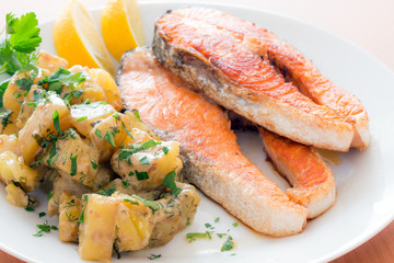 potatoes salmon