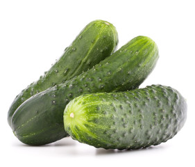 Cucumber vegetable  isolated on white background cutout