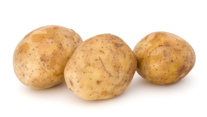new potato tuber isolated on white background cutout
