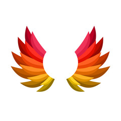 Color Wing Icon. Vector