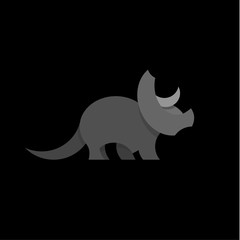 Animals Design Triceratops Dinosaur Illustration Graphics and Flat style 