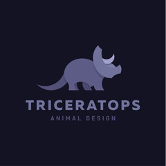 Triceratops Animals Design Dinosaur Illustration Graphics and Flat style