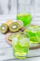 homemade lemonade with  kiwi