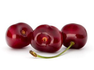 Sweet cherry berries isolated on white background cutout