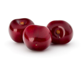 Sweet cherry berries isolated on white background cutout