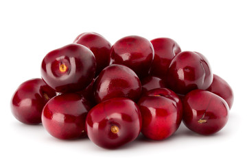 Sweet cherry berries isolated on white background cutout
