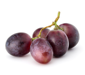 Red grape berry bunch isolated on white background cutout