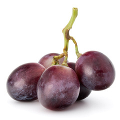 Red grape berry bunch isolated on white background cutout