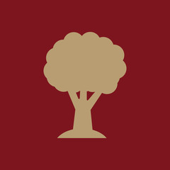 The tree icon. Nature symbol. Flat