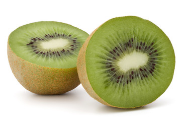 Sliced Kiwi fruit isolated on white background cutout