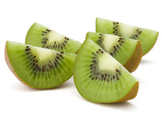 Sliced Kiwi fruit isolated on white background cutout