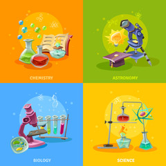 Scientific Disciplines Colorful Concept