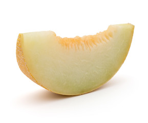 melon slice isolated on white background cutout