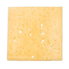 cheese slice isolated on white background cutout