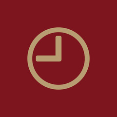 The time icon. Clock sound symbol. Flat