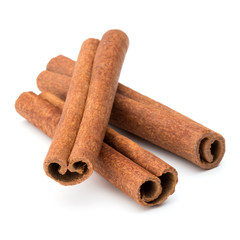 cinnamon stick spice isolated on white background closeup