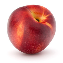 Nectarine fruit isolated on white background close up