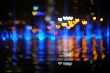 Love hearts bokeh background