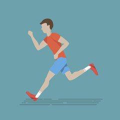 Fototapeta na wymiar Running Man Illustration
