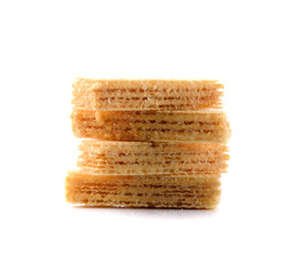 wafers on white background