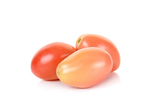 cherry tomatoes isolated on the white background