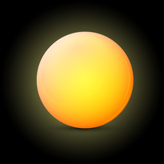 Realistic white ball. Vector illustration.