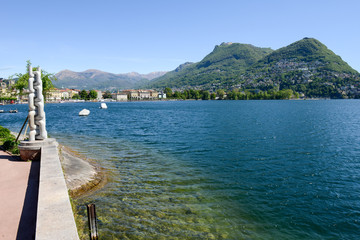 The lakeside of Lugano