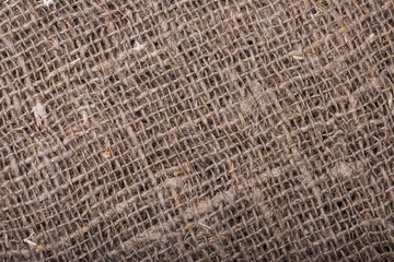 Texture of burlap, close-up