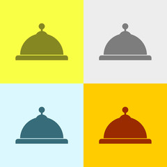 Fototapeta premium Icon Of Food Cover. 