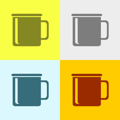 Icon Of Tea & Coffee Cup. 