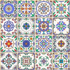 Tuinposter Vector naadloze textuur. Prachtig patchworkpatroon voor design en mode met decoratieve elementen © iulilel