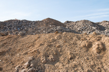 Construction site waste mound