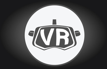 Obraz premium Virtual reality glasses vector flat icon