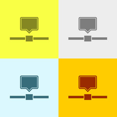 Icon Of Computer Table. 