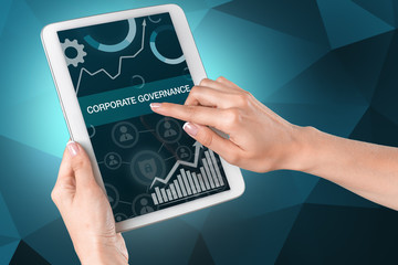 Man pointing with finger Corporate governance