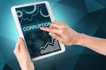 Man pointing with finger Corruption