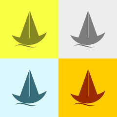 Icon Of Sail Boat.