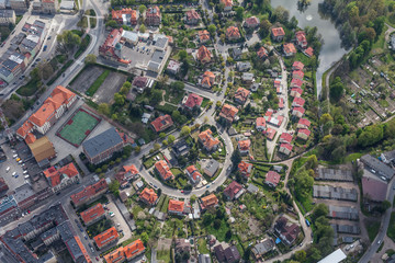 aerial view of Nysa city