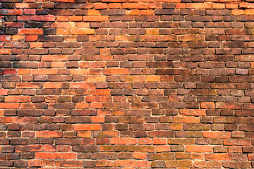 old red-orange brick wall 10