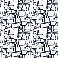 Seamless pattern with abstract geometric texture