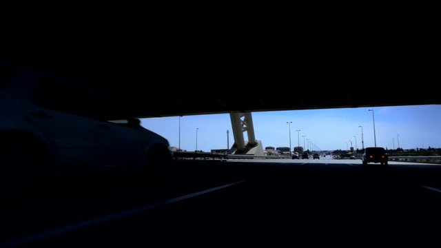 the camera by car