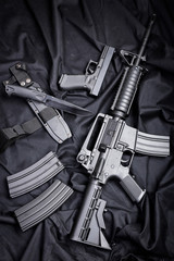 modern weapon, black background