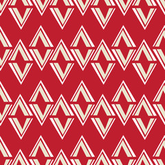 Seamless diamond pattern with on red background