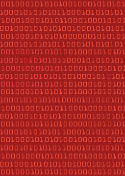 Binary code red background.
Red Abstract background with computer binary code. Vector available.
