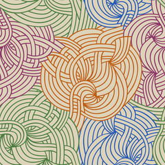 Fototapeta premium Abstract wavy background. Vector hand-drawn texture.